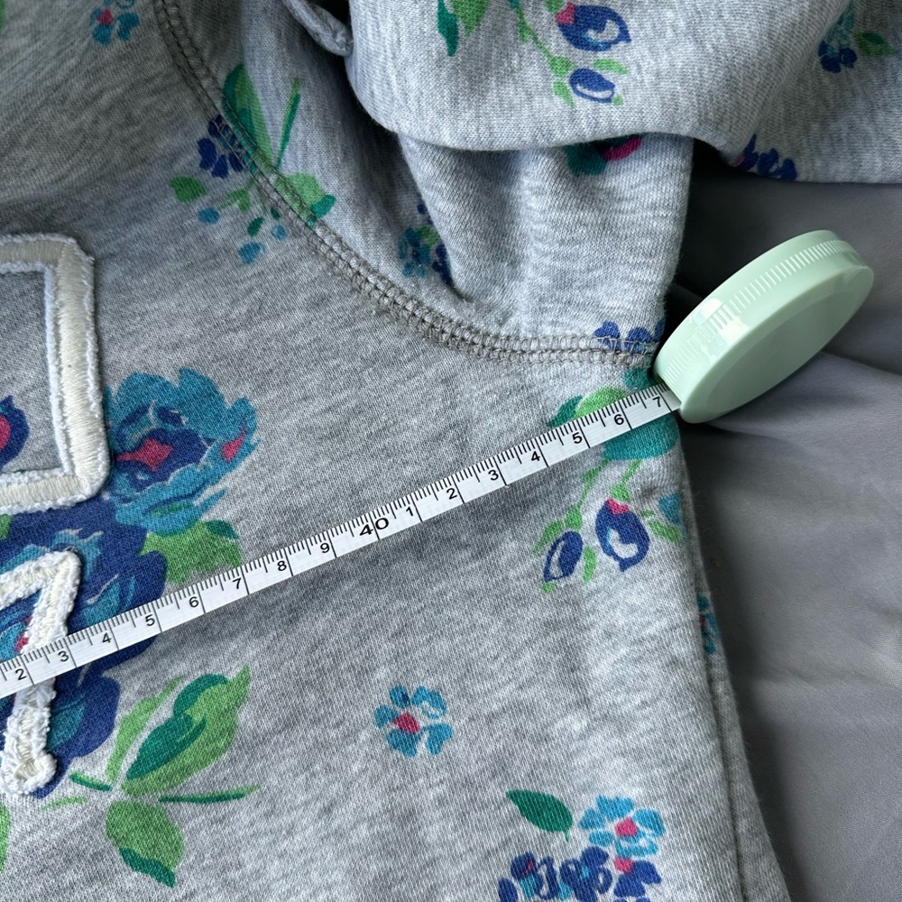 Y2K Aeropostale 1987 Sherpa fur Lined Floral Full Zip Hoodie - Picture 6 of 7